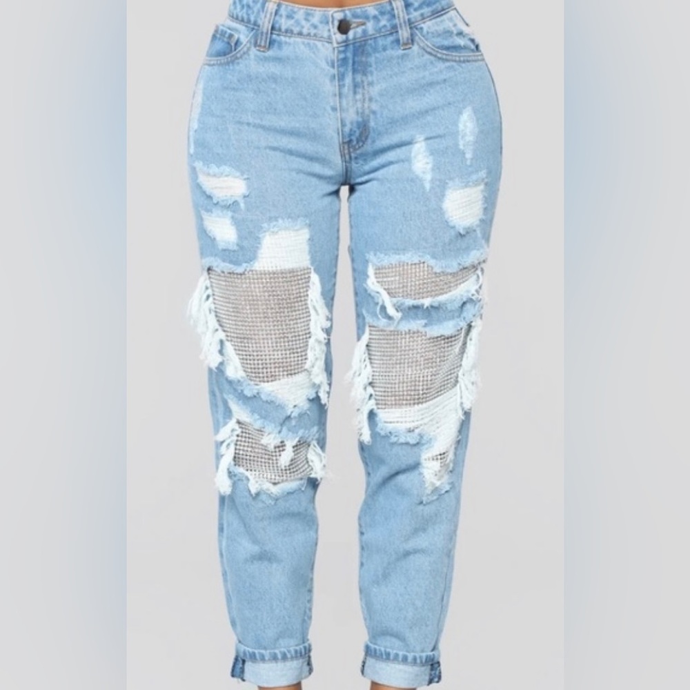 Fashion Nova Plus Size Rhinestone Jeans
